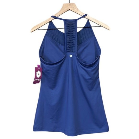 Soybu Paschi Tank Top Women's Medium Catalina Navy Racerback Built in Bra NWT - Picture 4 of 11
